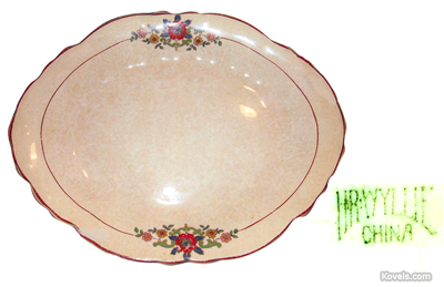 H.R. Wyllie China Company was located in Huntington, West Virginia, from c.1910 until the late 1920s. The company made semi-porcelain dinnerware.